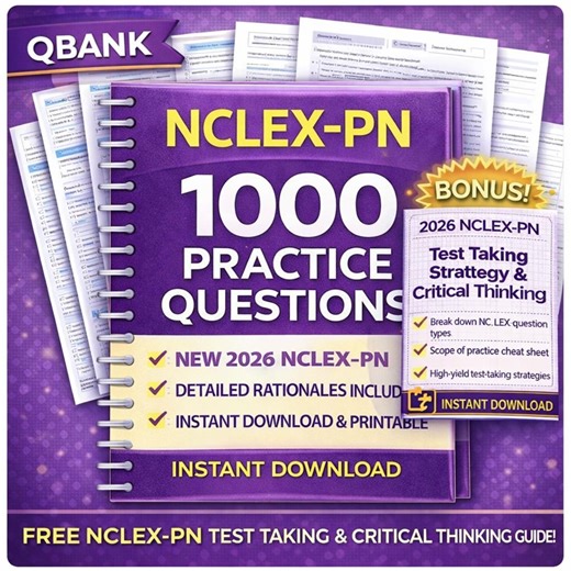 2026 NCLEX-PN Practice Questions W Detailed Rationales and Cheat Sheets (instant Download) - Etsy