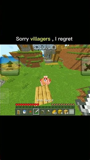 R.I.P iron Golem 😢 #minecraft #shorts #ytshorts #youtubeshorts