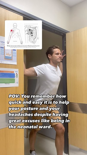31 reactions | Doorway Stretch for Better Posture The pec doorway...