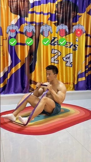 Home Ab Workout with Resistance Bands | Must-Try Abs Training for Fitness Beginners! 🔥💪 #AbsWorkout