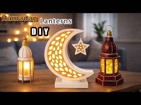 3 DIY Ramadan Lantern Ideas | Ramadan Decoration Ideas #RamadanDecor #DIYPlasticBottleLamp