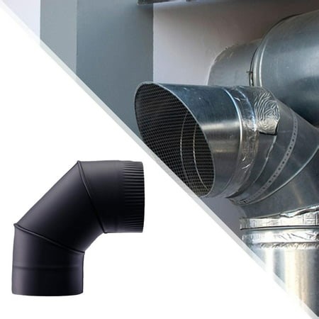 Colaxi 90 degree Stove Elbow Pipe Connector Black Elbow Chimney for Wood Burning Exchange Multipurpose Stainless Steel Flue Adapter Tube ID 13.5cm - Walmart.ca