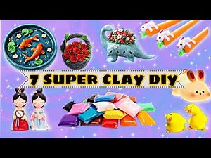7 Amazing DIYs with Super Soft Clay 😍 |Aesthetic Crafts at Home|farah creative corner