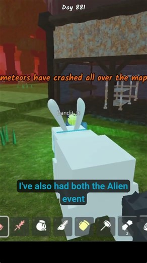 Day 881 Glitch?! Sky on Fire in the MIDDLE of the Day 😳 (99 Nights) #99nightintheforest #roblox