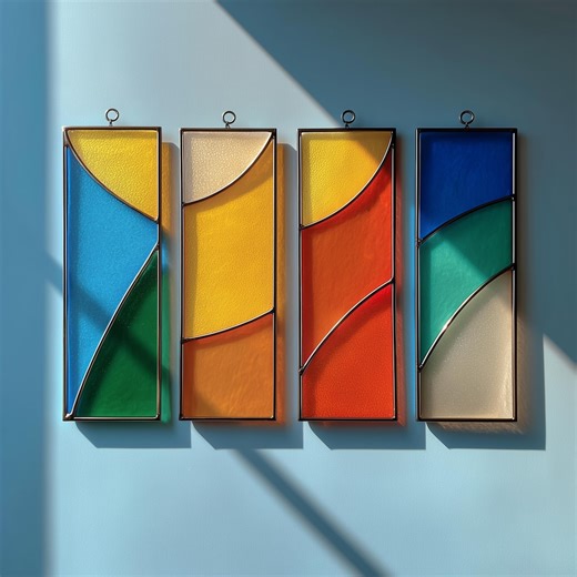 Abstract Stained Glass Pattern: Diy Suncatcher Template (PDF-PNG Download) - Etsy