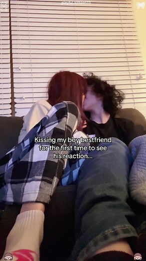 Best Friends Sharing a Kiss: A Sweet Moment