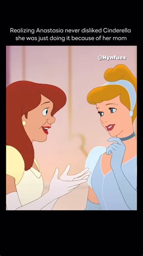 Hynfucs on Instagram: "💕 Interesting Fact: Anastasia, one of Cinderella’s stepsisters, actually has one of the biggest glow-ups in Disney history. While she starts out spoiled and jealous, later stories show a softer side of her. In Cinderella II, she learns to be kinder, even befriending Cinderella instead of competing with her. And in Cinderella III, she struggles between loyalty to her family and doing what’s right, which makes her feel way more human than a typical “villain.” Fun detail: an