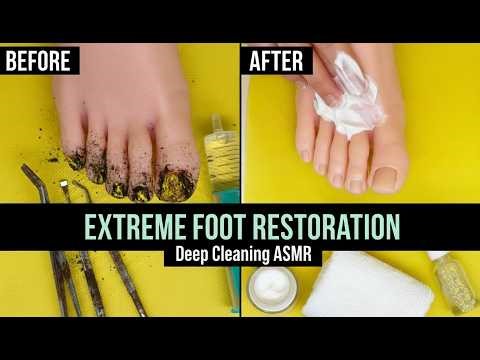 EXTREME Foot Spa & Deep Cleaning ASMR 🦶 Realistic Restoration (No Music)