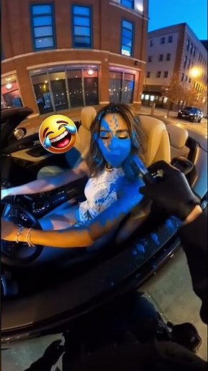 POV Police Bodycam Breathalyzer Malfunction Turns into Blue Paint Explosion 😂