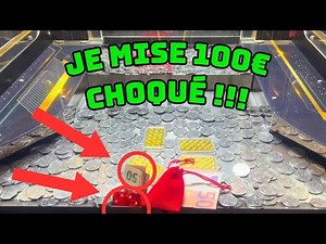 I PUT 100€ INTO THE COIN PUSHING MACHINE AT THE CASINO AND HERE'S WHAT HAPPENED...!