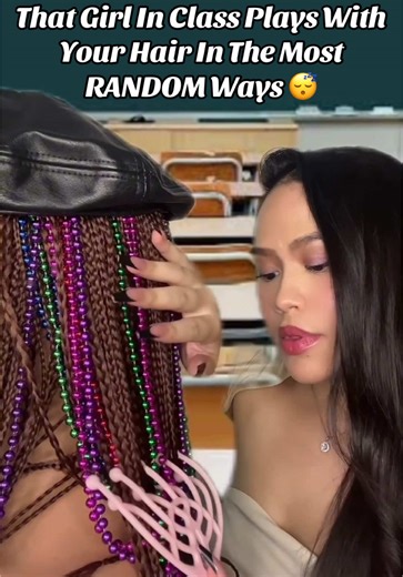 ASMR Girl In Class Plays With Your Hair: Relaxing Sounds