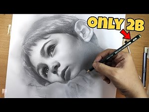 Realistic Portrait Drawing ( Just a 2B Pencil )