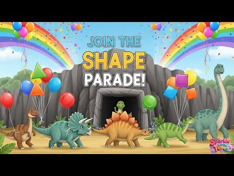 Dinosaur Shapes Song | Shapes Are All Around | Learning Dinosaur Shapes | Sparkle Little Tunes