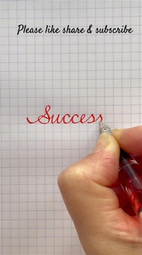 How to Write Success in English Cursive Handwriting | cursive handwriting | cursive