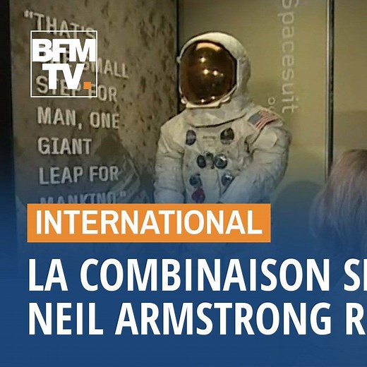 60K views · 558 reactions |  La combinaison spatiale de Neil Armstrong de nouveau exposée... après 13 ans de restauration | BFMTV | Facebook
