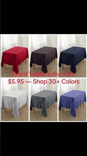 Affordable Tablecloths for Events & Weddings | Starting at $5.95