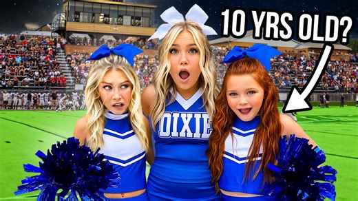 My daughters become cheerleaders for a day!