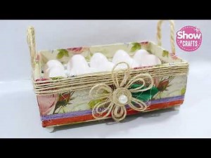 HOW TO MAKE EGG HOLDER ORGANIZER | DIY KITCHEN EGG TRAY