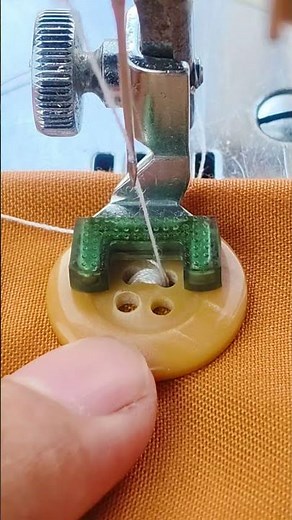 learn to sew button using a semi portable sewing machine #learntosew