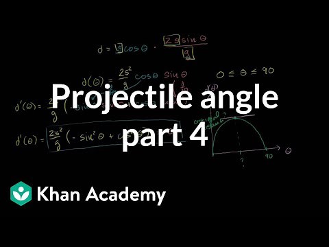 Optimal angle for a projectile part 4: Finding the optimal angle and distance with a bit of calculus