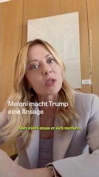 »Alles frei erfunden!« – Meloni und Trump liefern sich offenen Streit