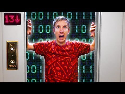 TRAPPED IN ELEVATOR at PROJECT ZORGO Headquarters (Escape Room 24 Hours Overnight Challenge Riddles)
