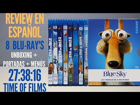 Blue Sky Studios Colección 8 Películas Blu-Ray | Unboxing+ Review+ Menús = 27:38:16 | Time Of Films