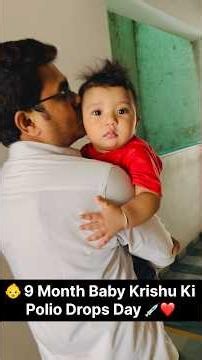9 Month Baby Krishu Ki Polio Drops 💉❤️ | Baby Krishu Vaccination Day | Family Mini Vlog #shorts