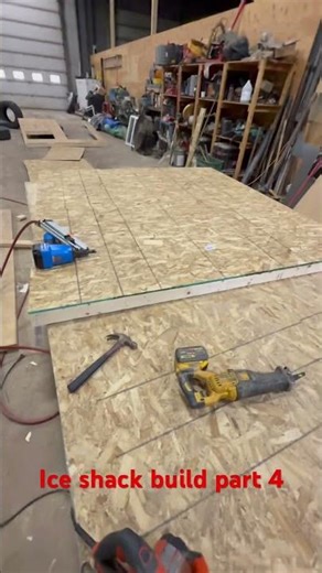 Ice shack build part 4 I screws up the parts already .Walls done let’s get raising them. #icefishing