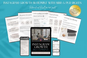 Instagram Growth Blueprint | A Complete Guide to Grow Your Instagram | PLR Digital Guide With Resell Rights - Etsy