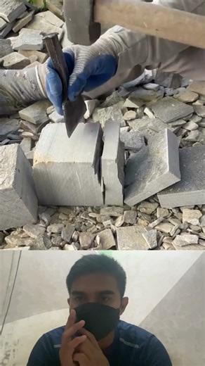 Splitting Stone by Hand — Old-School Skill in Action!