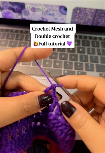 Crochet Mesh and Double Crochet Pattern Tutorial