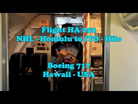 Flight HA 252, Honolulu (NHL) to Hilo (ITO), Hawaii, USA