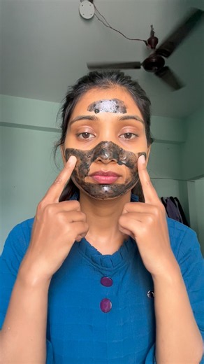 Homemade charcoal face mask ✨#skincare #charcoalfacemask #viral #ytshorts #youtubeshorts