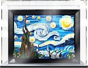 Acrylic Display Case for Lego 21333 Vincent Van Gogh,Size: 15.7x7.87x11.81in (NOT Included The Model)