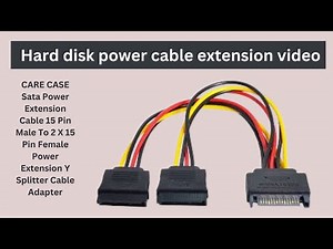 How to connect two storage device one hdd power cable to sata /Hard disk power cable extension video