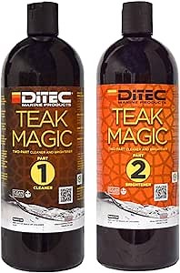 Teak Magic, Two-Step Gel Teak Cleaner and Brightener, Restores Wood Without Sanding