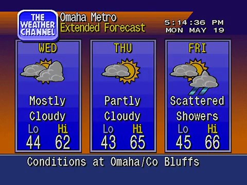 Watching for storms - WeatherSTAR 4000 simulated local forecast