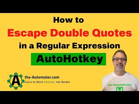 How to Escape double quotes in AutoHotkey Regular Expression [3 ways]
