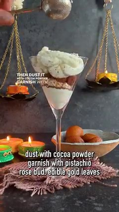 NEW RECIPE! Gulab Jamun Tiramisu 😋 This has layers of rose scented mascarpone cheese, coffee soaked gulab jamun, dusted with cocoa powder and garnished with pistachios, edible gold leaves and rose buds! You can serve them in any kind of glasses or bowls you like. It’s a great make ahead dessert for your Diwali parties as well! Full recipe here ➡️ https://www.cookwithmanali.com/gulab-jamun-tiramisu/ | Cook with Manali
