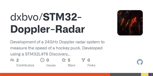 STM32-Doppler-Radar/Video/VideoScript.docx at main · dxbvo/STM32-Doppler-Radar
