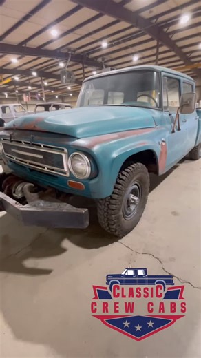 Classic Crew Cabs on Instagram: "1967 international crew cab, also known as a Travelette. This sweet little IH is wearing its original blue paint. Here @classiccrewcabs we got her back on the road , put in all new interior and electrical. This truck is for sale so if you’re interested. Message me."