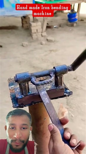 Hand made Iron bending machine 👍 #creative #tools #ideas #diy #lifehacks #tricks #trending #ytshorts