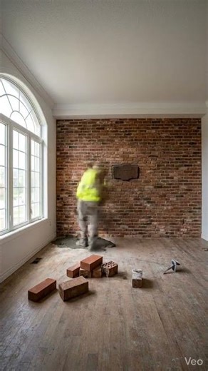 Building the Ultimate Exposed Brick Wall in SECONDS! 🧱🔥 (Industrial Loft Transformation)