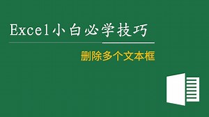 Excel教程小白必学技巧 45：删除多个文本框