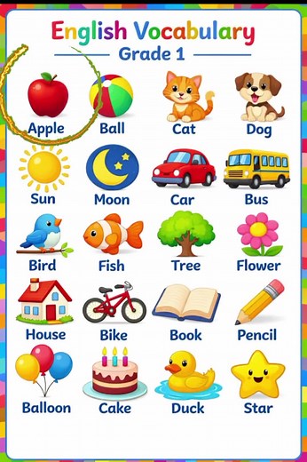 English Vocabulary for Kids: Grade 1 Fun Animation Adventure