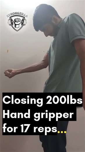 17 reps of 200 lbs hand gripper #forearms #forearmstrength #gripstrength #handgripper #training