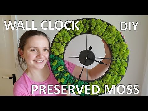 DIY: CLOCK MADE OF STABILIZED MOSS. BET THAT YOU WILL WANT TO HAVE IT AT HOME!!!