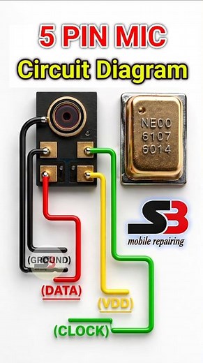 #short 3 pin 4 pin 5 PIN MIC circuit diagram