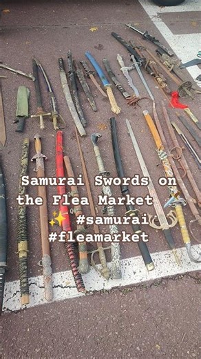 Samurai Swords on the Flea Market 🗡️✨ #samurai #fleamarket #vlog #like